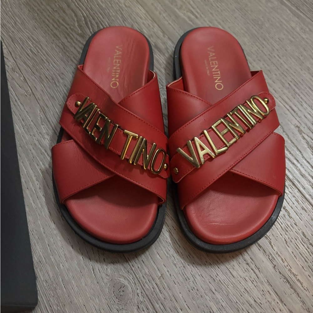 Valentino red slides